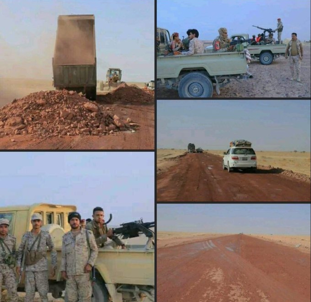 المنطقة العسكرية السادسة تكلف لجنة لتحديد مسار موحد للطريق الصحراوي بمأرب
