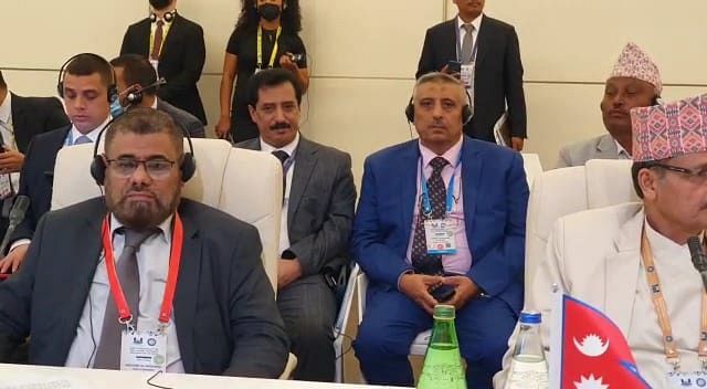 رئيس مجلس النواب يشارك في أعمال مؤتمر باكو في أذربيجان