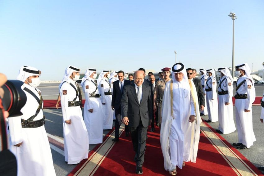 الرئيس رشاد العليمي واعضاء مجلس القيادة الرئاسي ينهون زيارة ناجحة الى دولة قطر الشقيقة