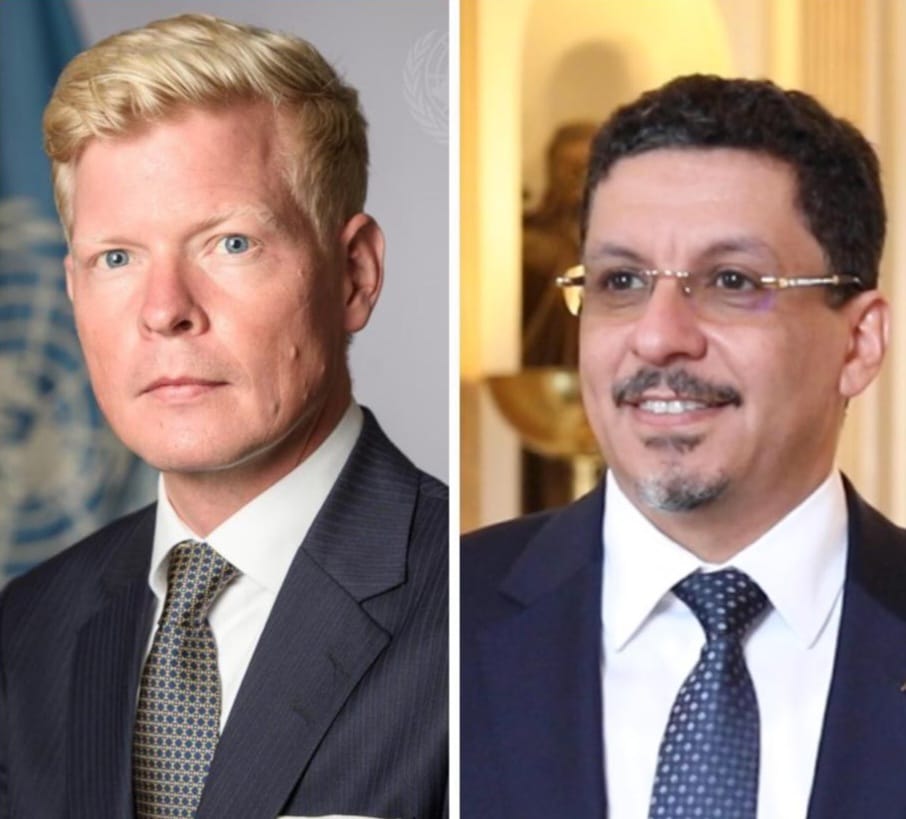 بن مبارك يبحث مع المبعوث الأممي أخر المستجدات في اليمن