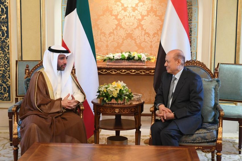 رشاد العليمي يستقبل رئيس مجلس الامة الكويتي