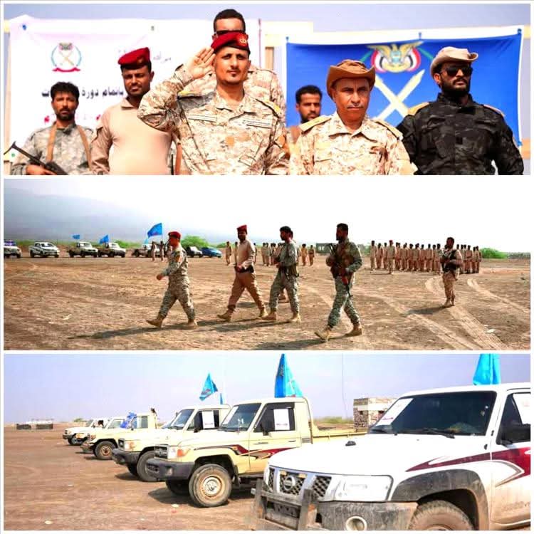 حفل عسكري مهيب إحتفالا بتخرج دفعة جديدة من صفوف لواء الدفاع الساحلي بمحور أبين العملياتي