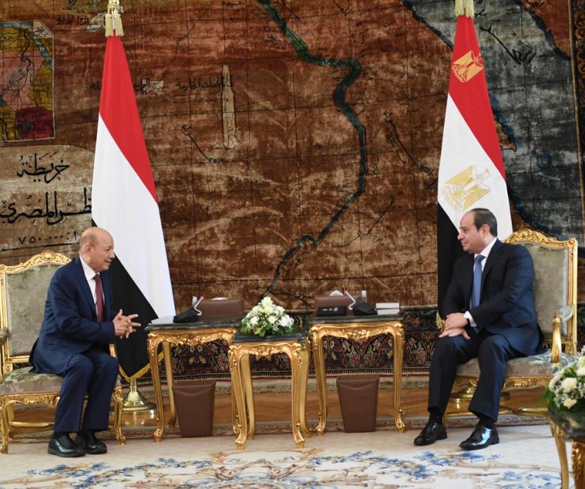 تفاصيل لقاء الرئيسان العليمي و السيسي بقصر الاتحادية في العاصمة المصرية القاهرة