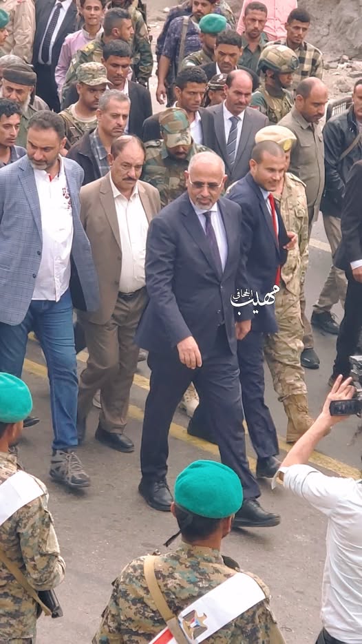 نائب رئيس مجلس القيادة الرئاسي يصل مسقط رأسه الضالع  .. صورة 