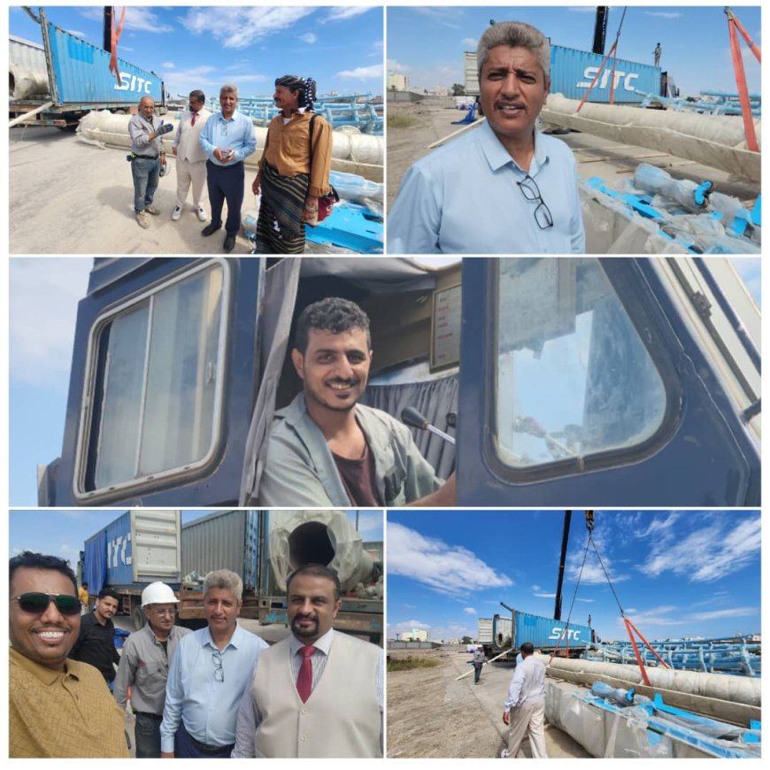 وصول أول تجهيزات مشروع حديقة عدن الكبرى 