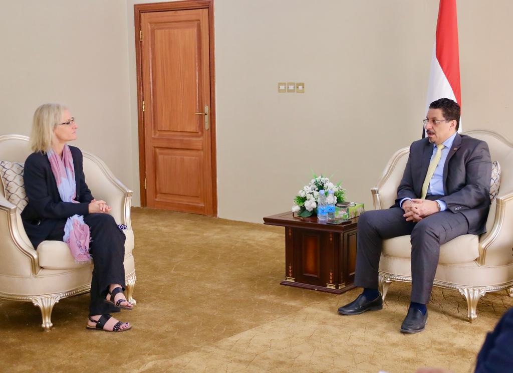 بن مبارك يلتقي رئيسة بعثة المنظمة الدولية للهجرة لدى بلادنا
