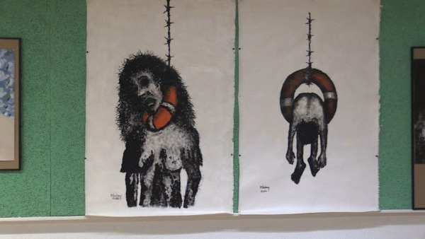 في جنيف .. معرض تشكيلي يجسد معاناة المختطفين بسجون مليشيا الحوثي