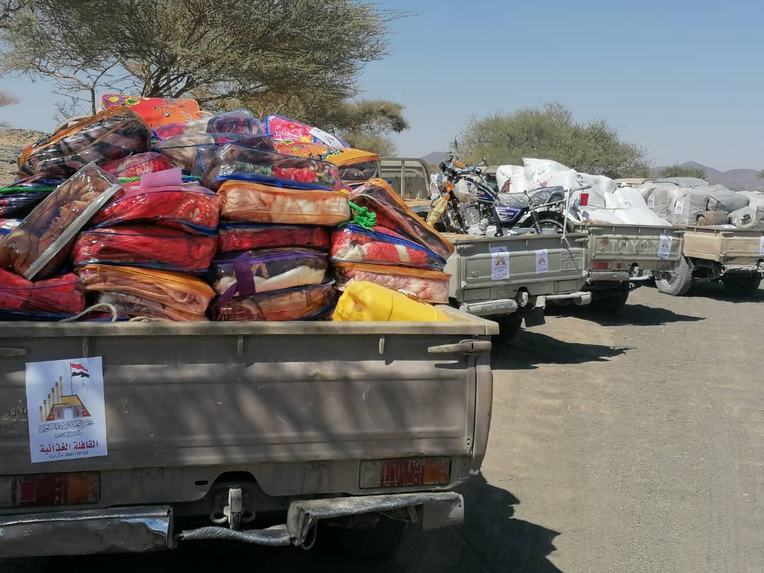 تسيير قافلة تموينية من العاصمة لأبطال الجيش الوطني في جبهات مأرب 