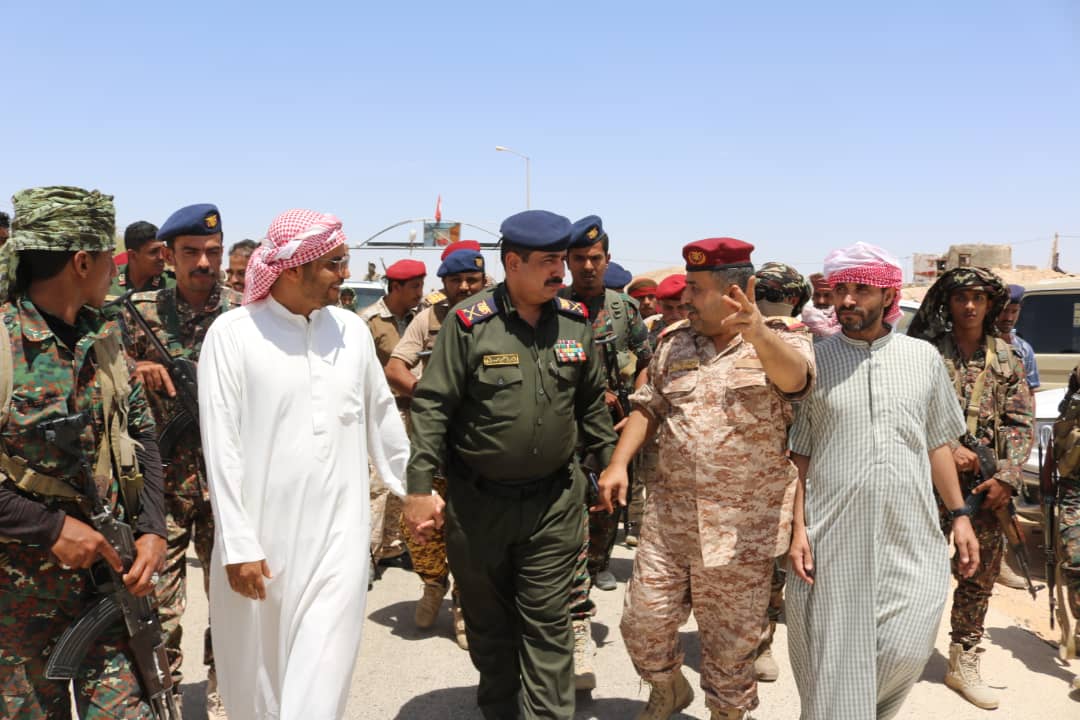 زيارة تفقدية لوزير الداخلية للأوضاع الأمنية بمديرتي ثمود ورماه بمحافظة حضرموت